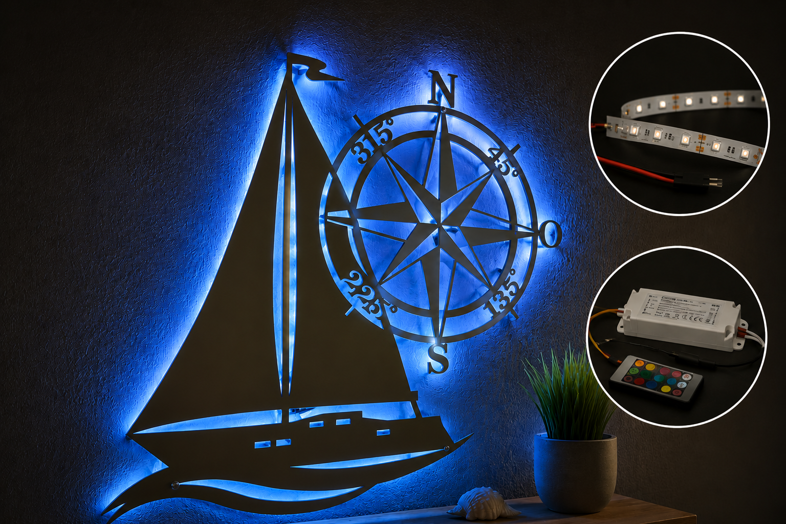 titelbild für blogbeitrag ueber led wanddeko DIY